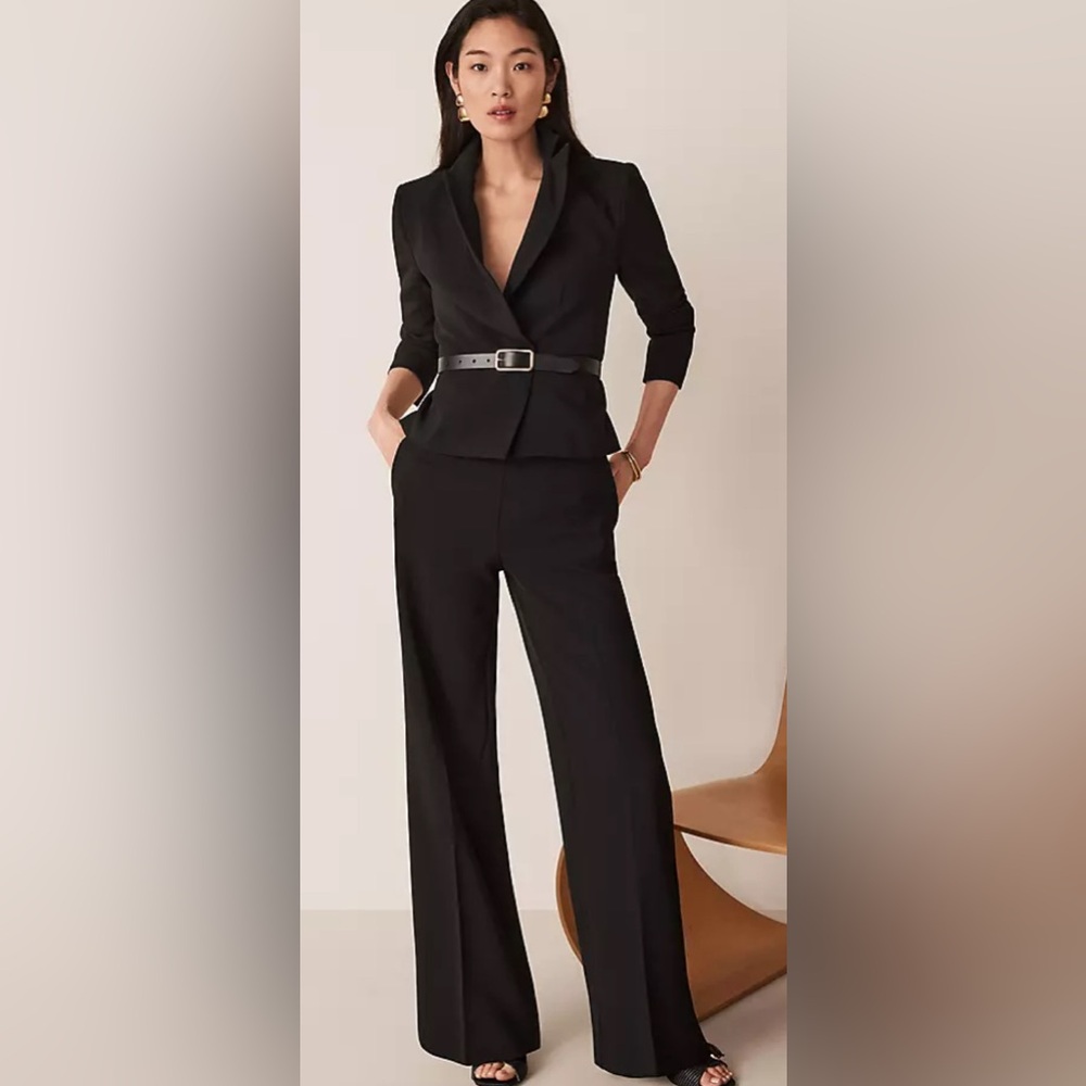 Ann Taylor Black Wide-Leg Dress Pants - Picture 4 of 7